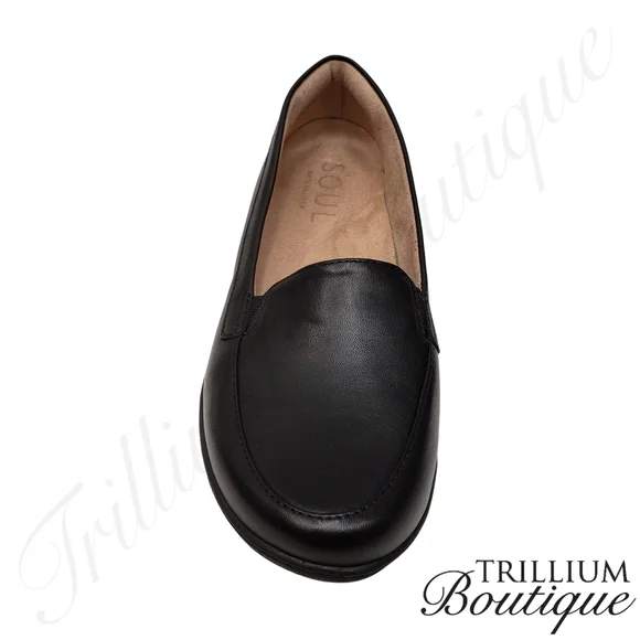 SOUL Naturalizer Zapato Loafer Black New in Box Leather Upper - Picture 4 of 13